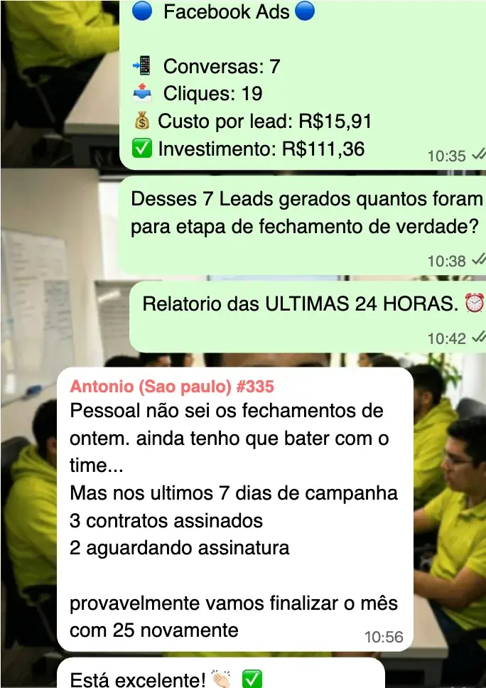 Resultado de campanha, 3 contratos assinados em 7 dias