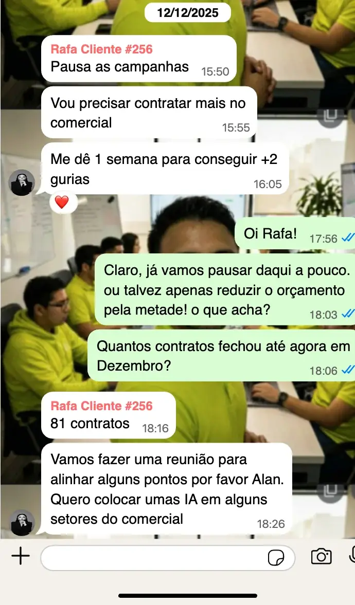 Feedback Rafa Cliente, 81 contratos em dezembro